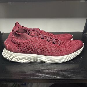 Nobull Mens Size 12.5 Crimson Red Mesh Runner Running Shoes Sneakers